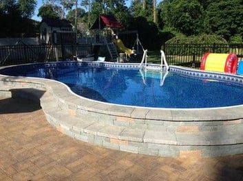 semi inground pool