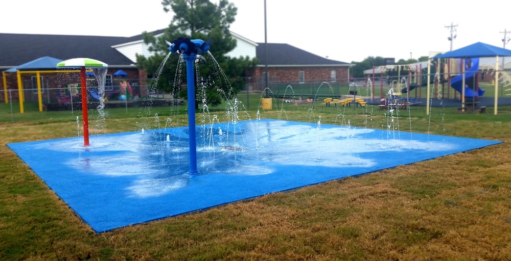 splash pad at park