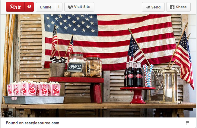 4th of July table decoration ideas. Credit: Pinterest